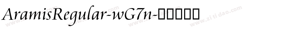 AramisRegular-wG7n字体转换