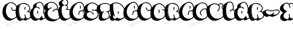 CraziestDecoRegular-X9na字体转换