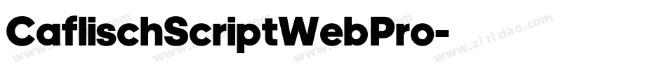 CaflischScriptWebPro字体转换
