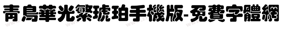 青鸟华光繁琥珀手机版字体转换