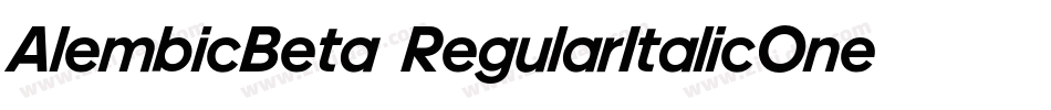 AlembicBeta-RegularItalicOne字体转换