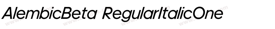 AlembicBeta-RegularItalicOne字体转换