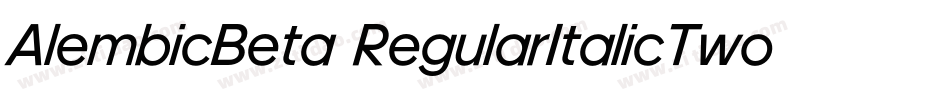 AlembicBeta-RegularItalicTwo字体转换