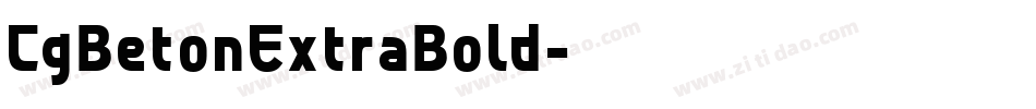 CgBetonExtraBold字体转换