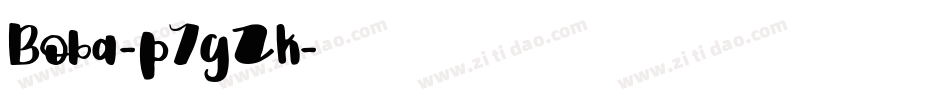 Boba-p7gZK字体转换