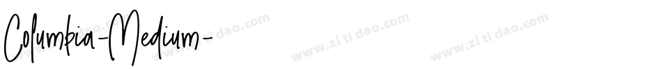 Columbia-Medium字体转换