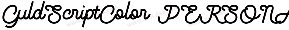 GuldScriptColor_PERSONAL_USE_ONLY字体转换