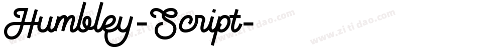 Humbley-Script字体转换