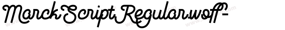 MarckScriptRegular.woff字体转换 MarckScriptRegular.woff字体转换