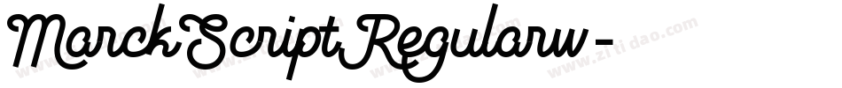 MarckScriptRegularw字体转换