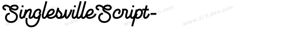 SinglesvilleScript字体转换