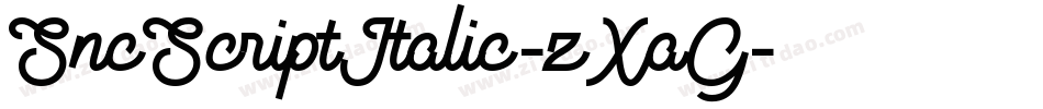 SncScriptItalic-zXaG字体转换