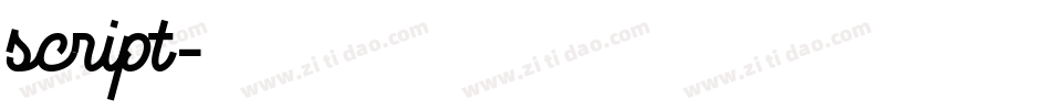 script字体转换
