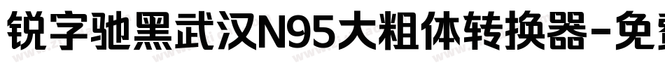 锐字驰黑武汉N95大粗体转换器字体转换