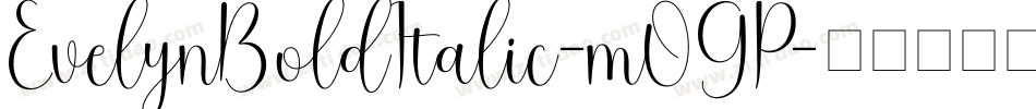 EvelynBoldItalic-mOGP字体转换