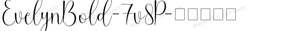 EvelynBold-7v8P字体转换