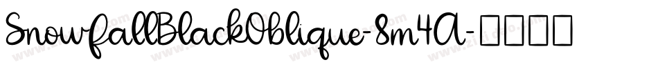 SnowfallBlackOblique-8m4A字体转换