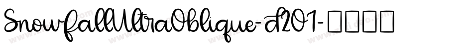 SnowfallUltraOblique-d2O7字体转换
