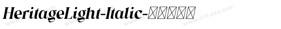 HeritageLight-Italic字体转换