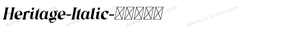 Heritage-Italic字体转换