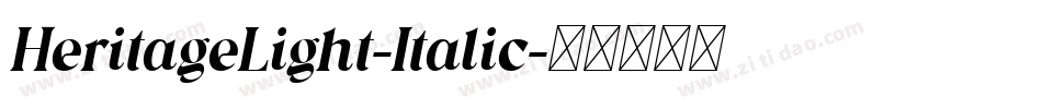 HeritageLight-Italic字体转换