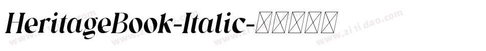 HeritageBook-Italic字体转换