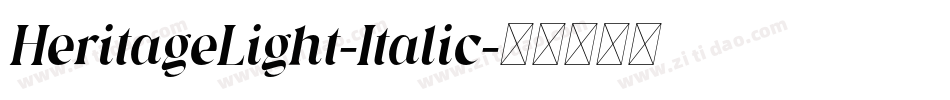 HeritageLight-Italic字体转换