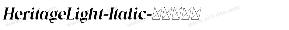HeritageLight-Italic字体转换