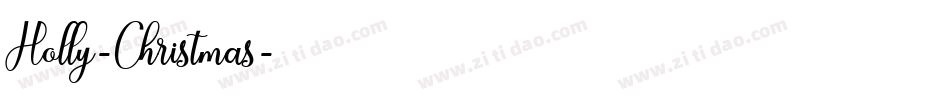 Holly-Christmas字体转换