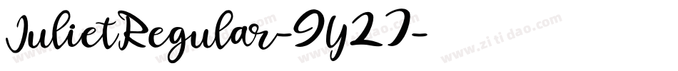 JulietRegular-9Y27字体转换