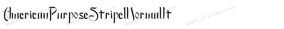 AmericanPurposeStripe1NormalItalic-31Lp字体转换