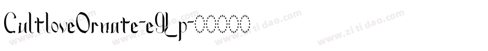 CultloveOrnate-e9Lp字体转换