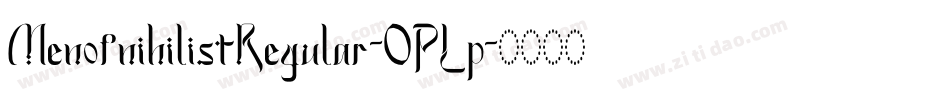 MenofnihilistRegular-OPLp字体转换