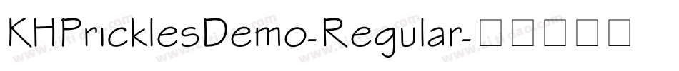 KHPricklesDemo-Regular字体转换