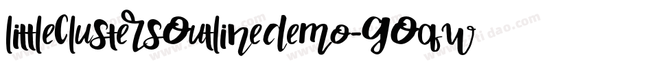 LittleClustersOutlineDemo-GOqwq字体转换