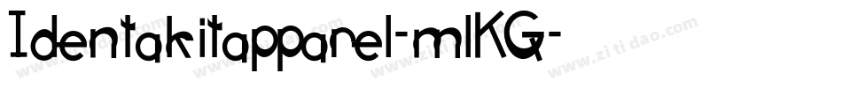 Identakitapparel-mlKG字体转换