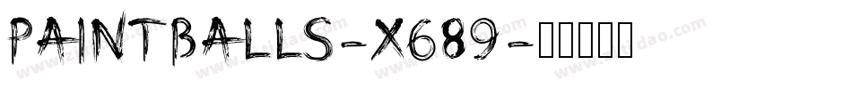 Paintballs-X689字体转换
