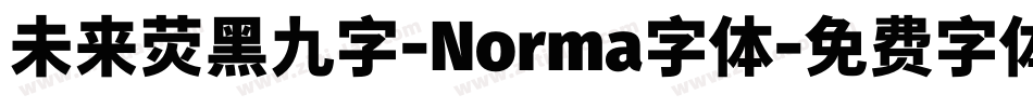 未来荧黑九字-Norma字体字体转换