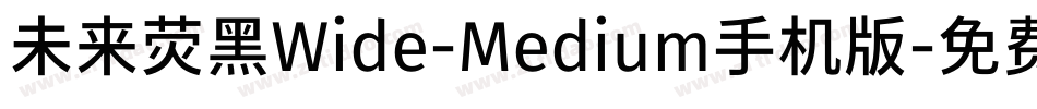 未来荧黑Wide-Medium手机版字体转换