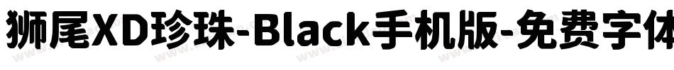 狮尾XD珍珠-Black手机版字体转换