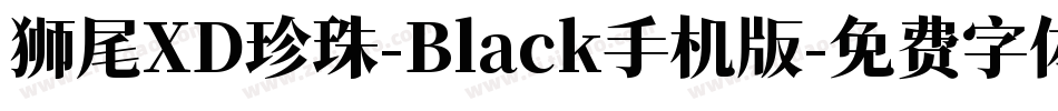 狮尾XD珍珠-Black手机版字体转换
