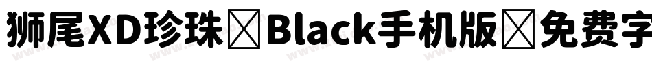 狮尾XD珍珠-Black手机版字体转换