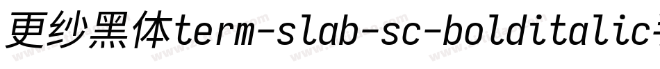 更纱黑体term-slab-sc-bolditalic手机版字体转换