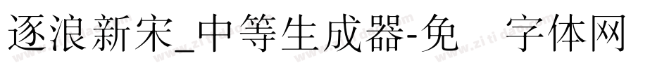 逐浪新宋_中等生成器字体转换