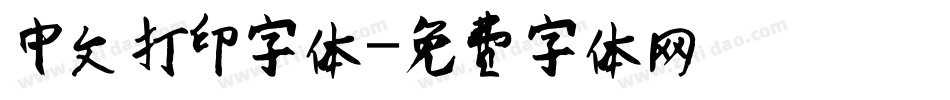 中文打印字体字体转换