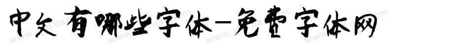 中文有哪些字体字体转换