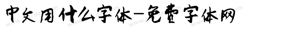 中文用什么字体字体转换