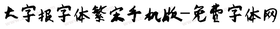 大字报字体繁宋手机版字体转换
