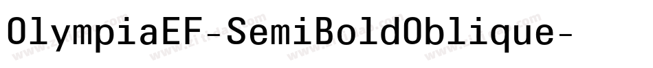 OlympiaEF-SemiBoldOblique字体转换