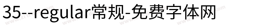 35--regular常规字体转换